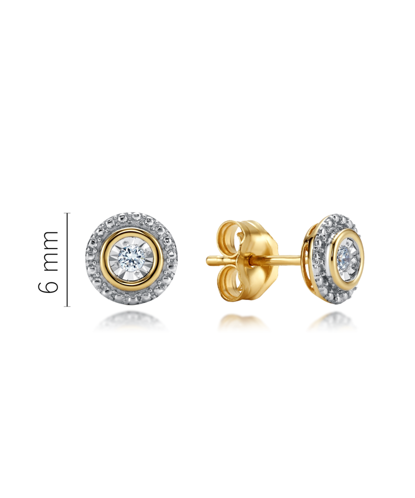 Yellow Gold earrings with diamonds