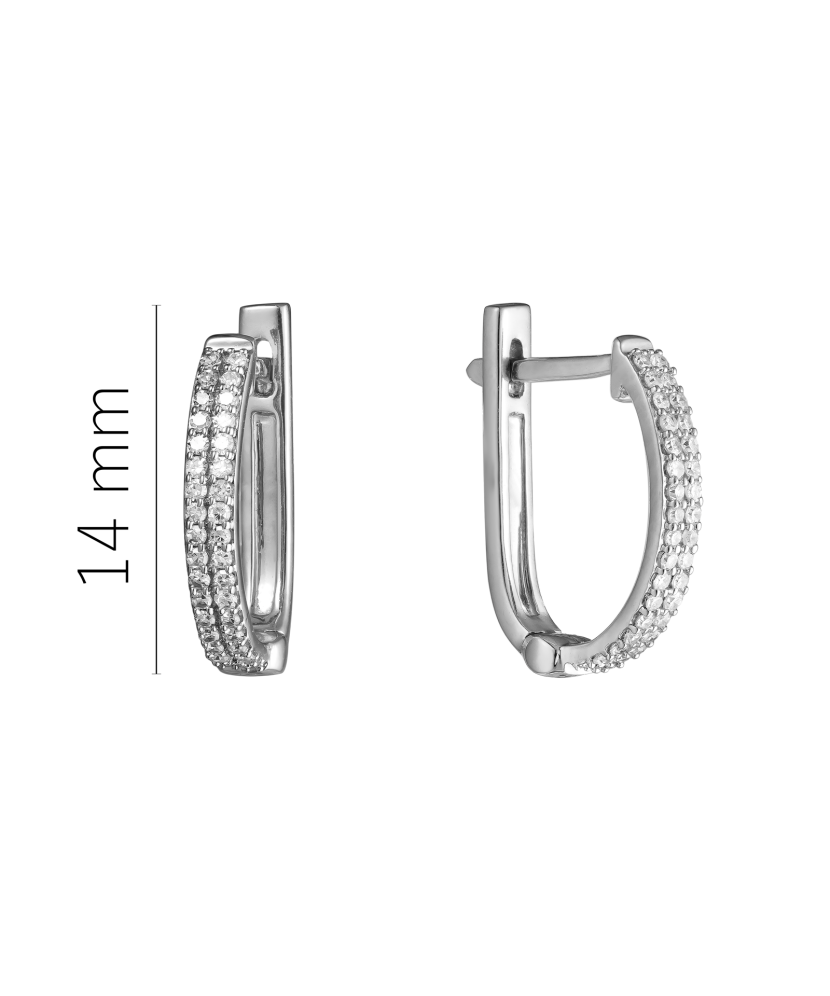 Valkokultaiset korvakorut timanteilla