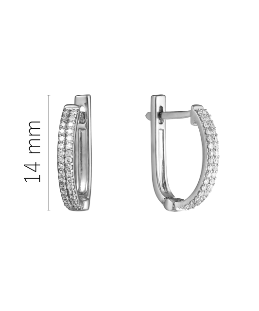 Valkokultaiset korvakorut timanteilla