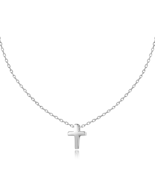 Valkokultaketju riipuksella "Cross"