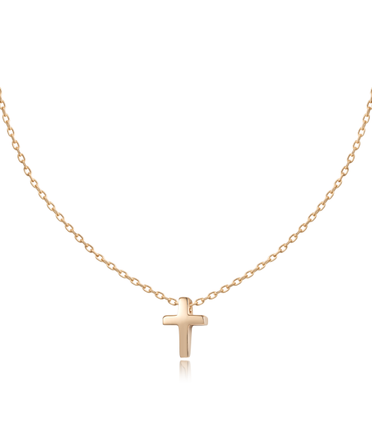 Gold chain with pendant "cross"