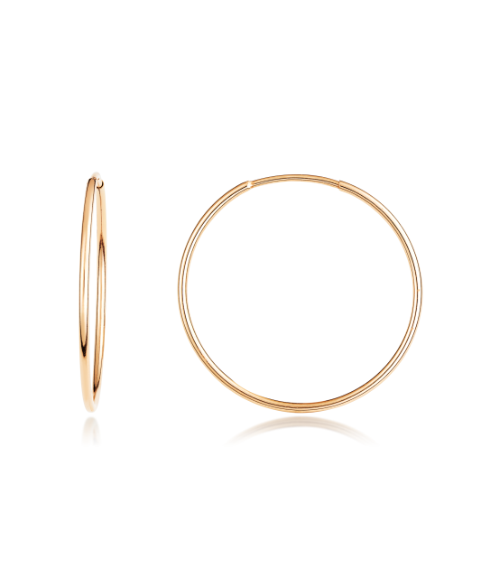 Gold hoop earrings 24mm