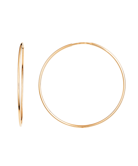 Gold hoop earrings 35mm