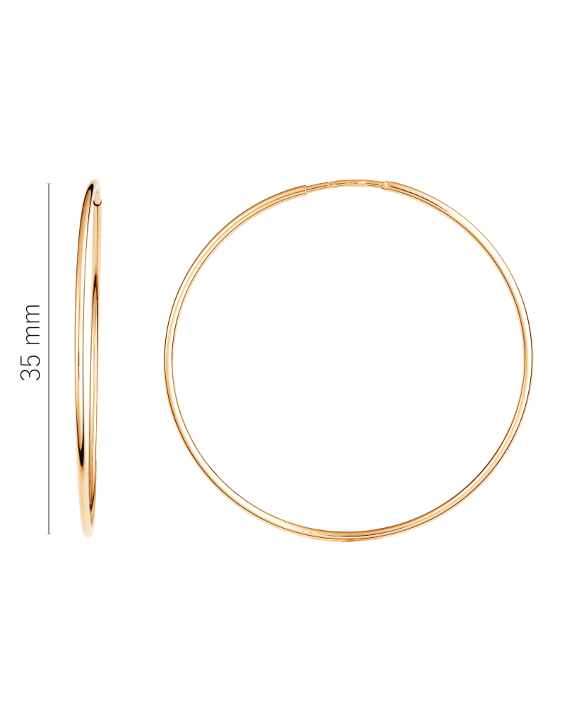 Kultaiset korvakorut 35mm 2