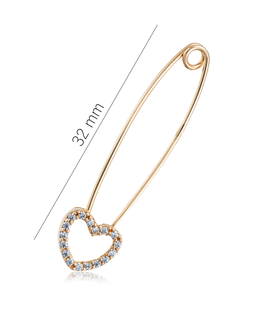 Gold brooch with zircons