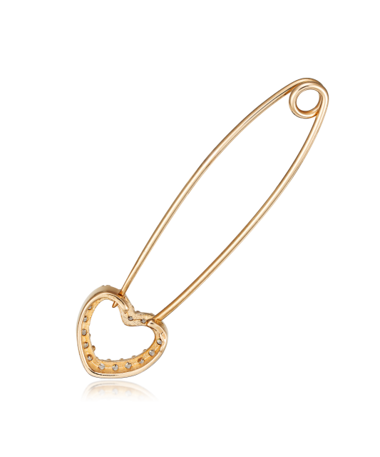 Gold brooch with zircons