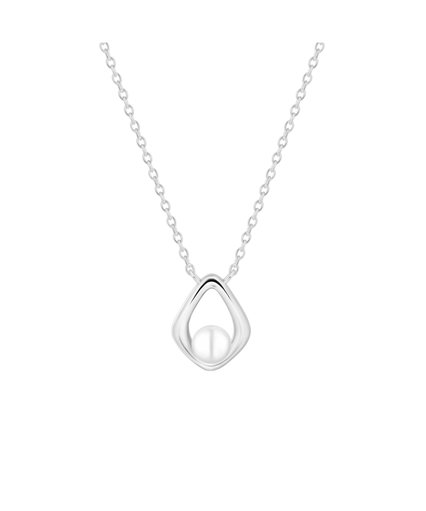 Sterling silver chain with pearl pendant