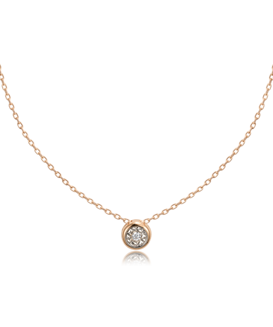 Gold chain with diamond pendant