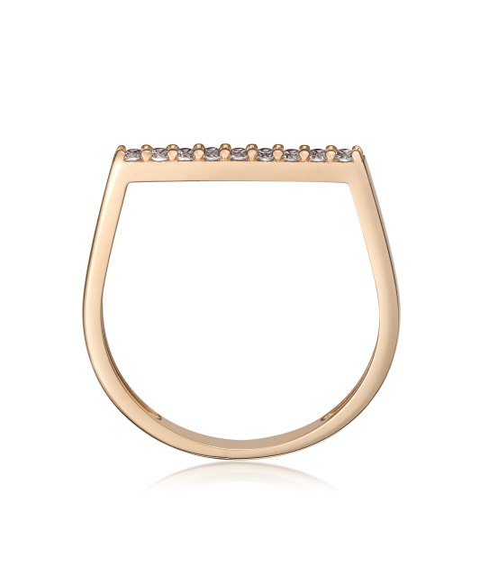 Gold ring with zircons