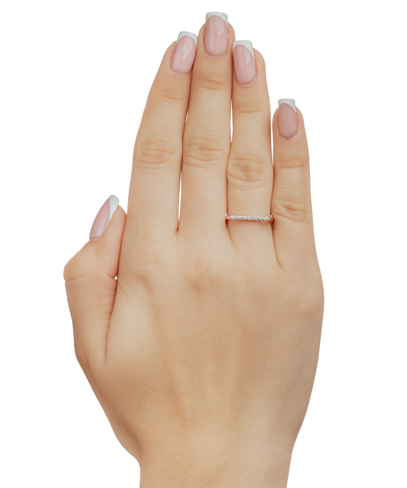 Gold ring with zircons