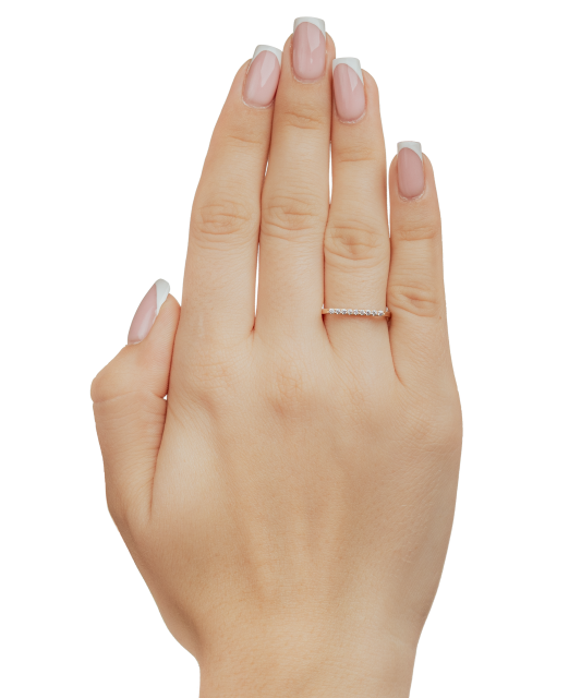 Gold ring with zircons