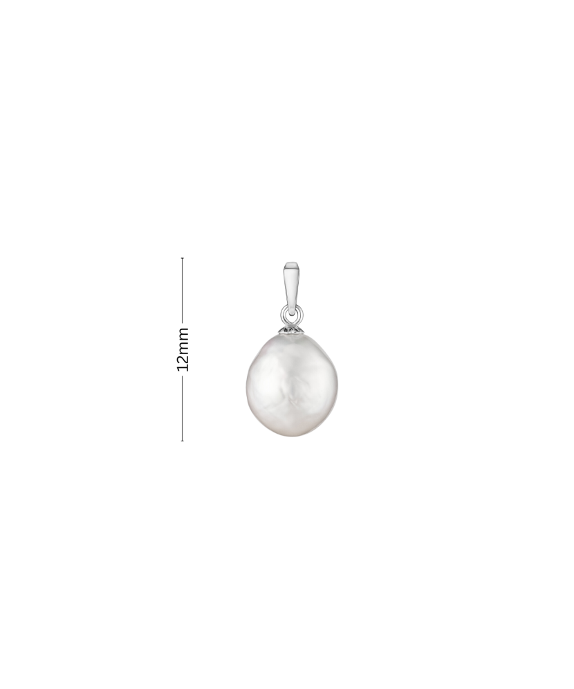 Sterling silver pendant with kasumi pearl