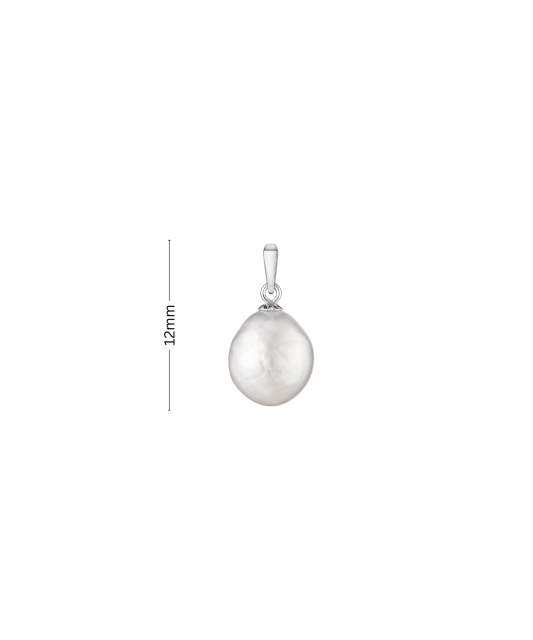 Sterling silver pendant with kasumi pearl