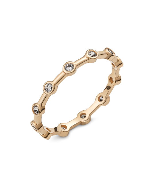 Gold ring with zircons