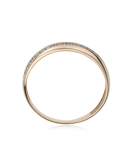 Gold ring with zircons
