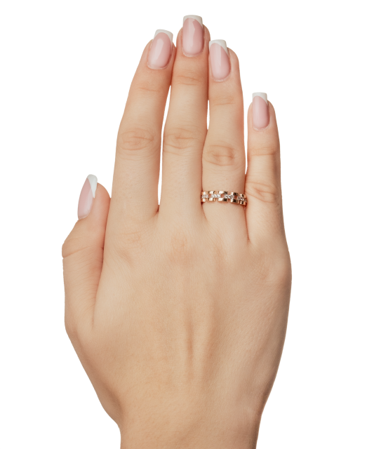 Gold ring with zircons