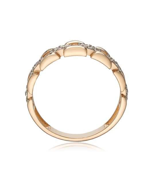 Gold ring with zircons