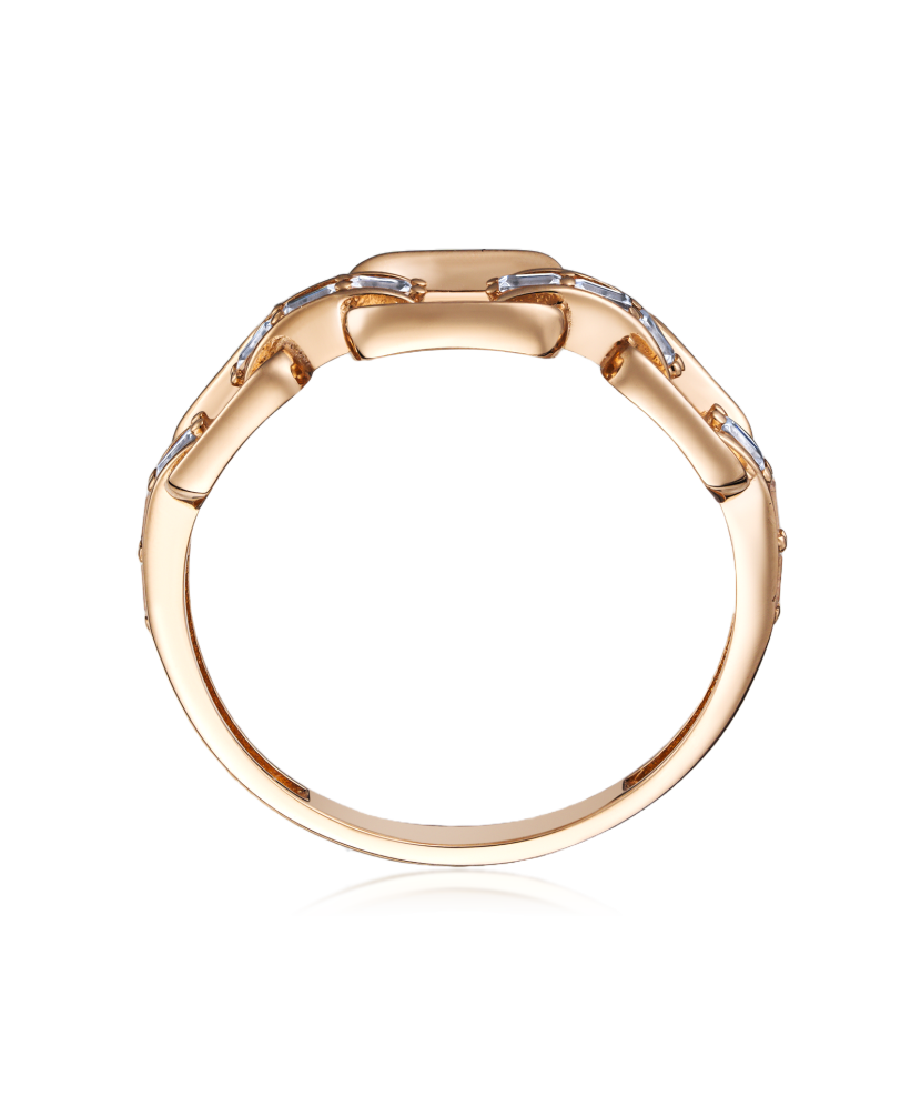Gold ring with zircons