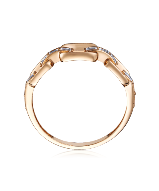 Gold ring with zircons