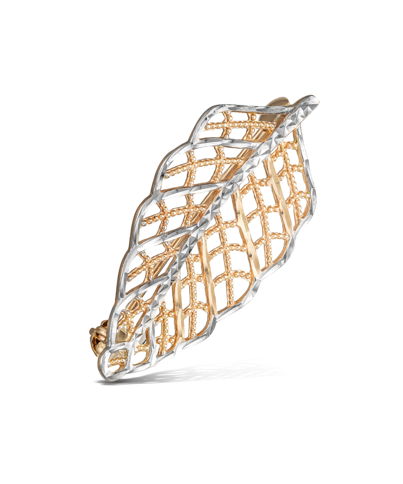 Gold brooch "leaf"