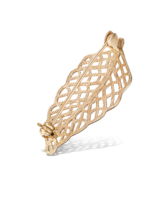 Gold brooch "leaf"