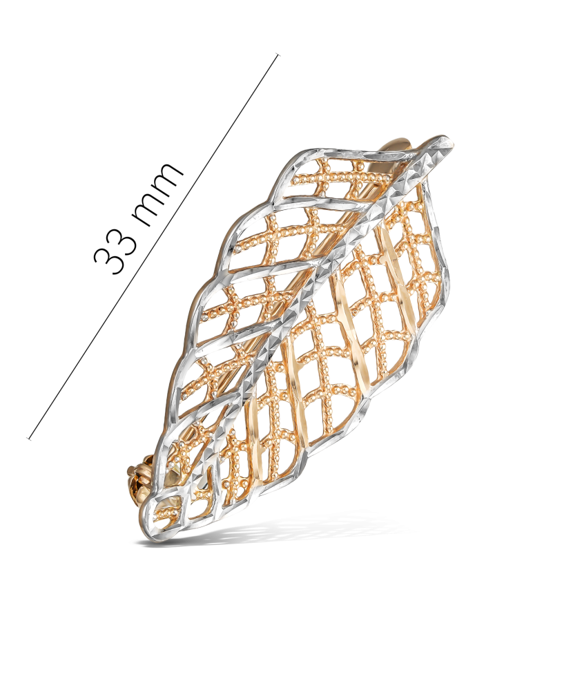 Gold brooch "leaf"