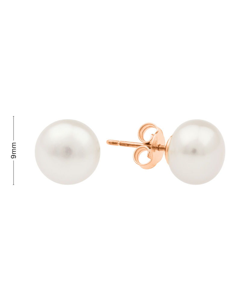 Kultaiset korvakorut helmillä