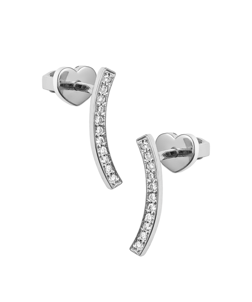 White gold earrings with diamonds