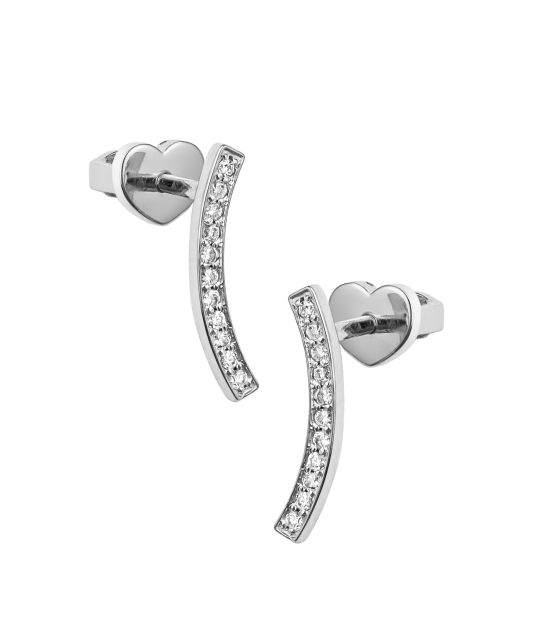 White gold earrings with diamonds