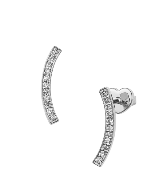 White gold earrings with diamonds
