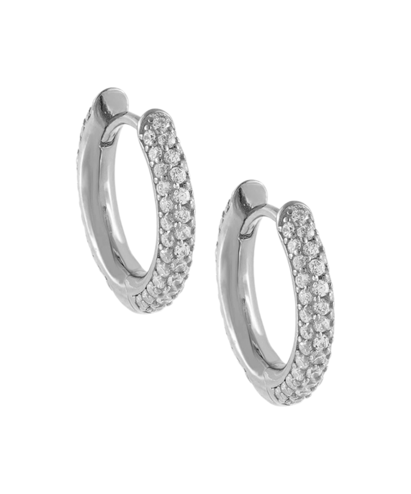 Sterling silver earrings with zircons