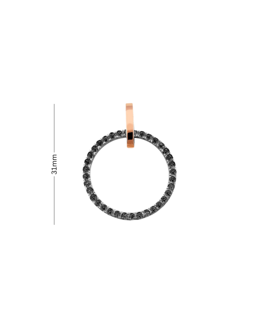 Gold plated Sterling silver pendant with zirconium