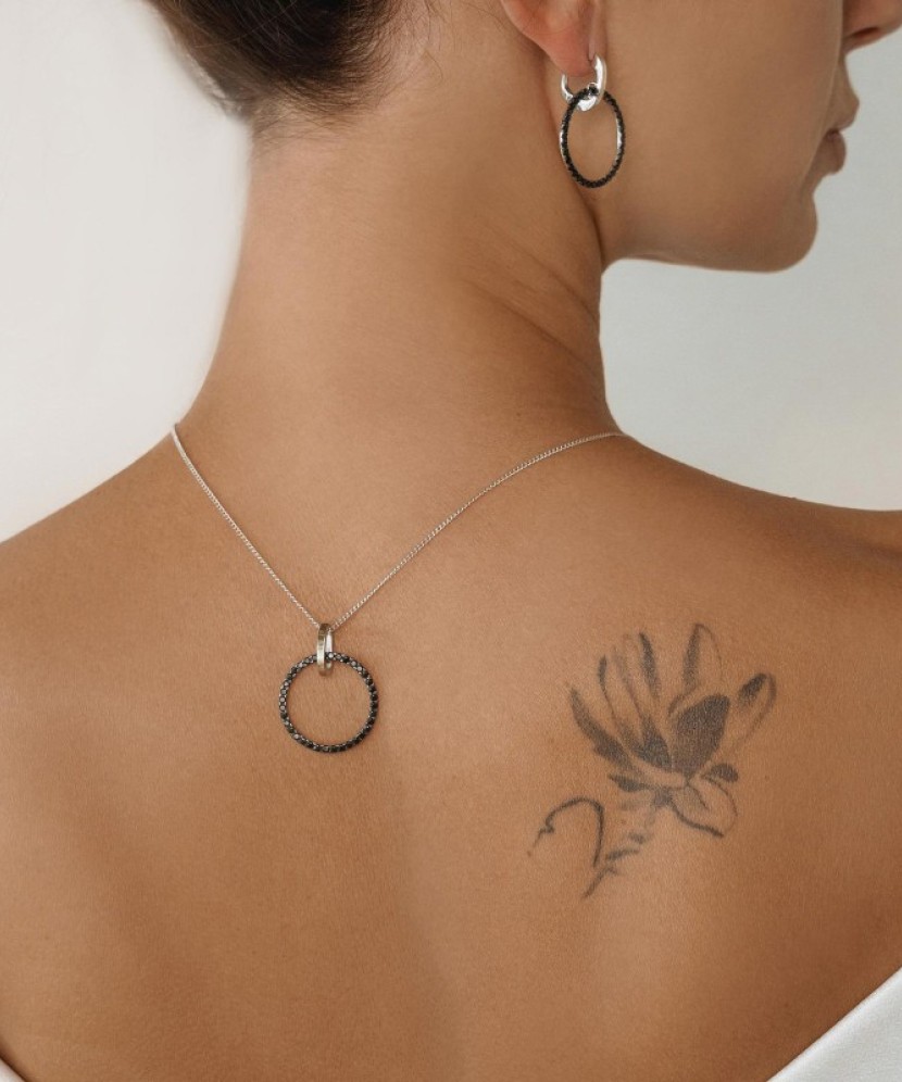 Gold plated Sterling silver pendant with zirconium