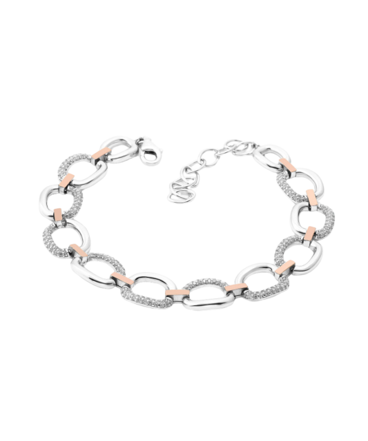 Gold plated sterling Silver bracelet with zircons