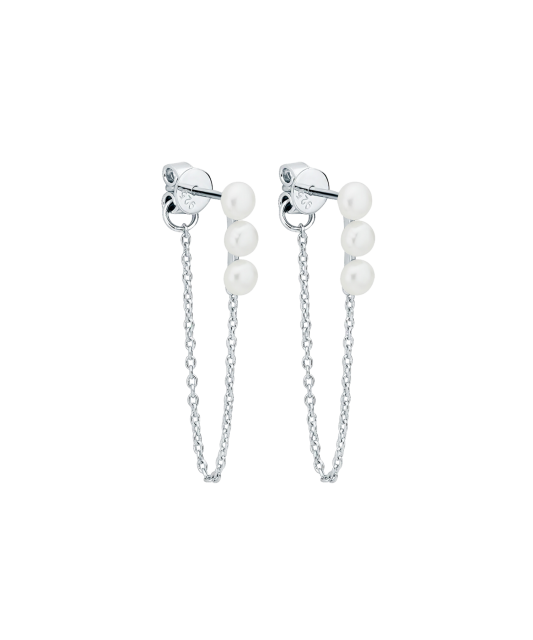 Sterling silver earrings with pearls