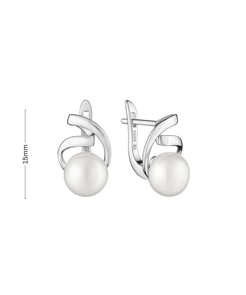 Sterling silver earrings with pearls
