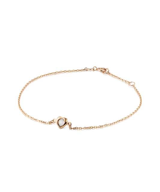 Gold bracelet with zirconium