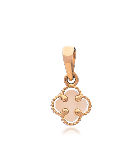 Gold pendant with enamel