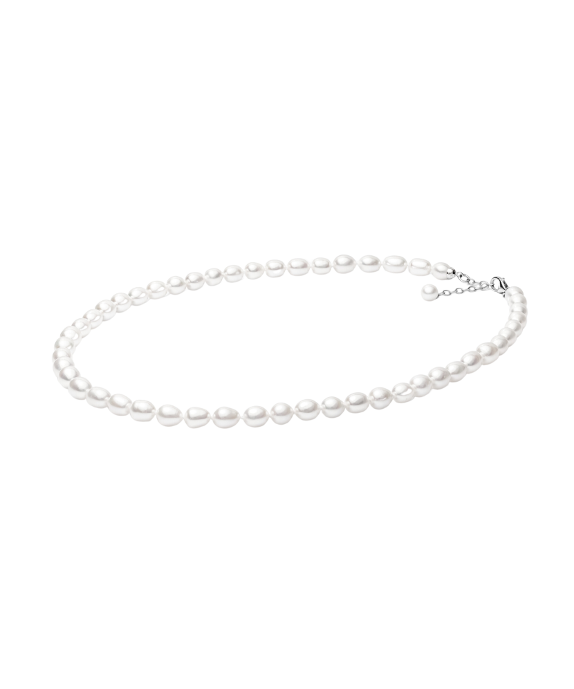 Pearl necklaces with sterling silver