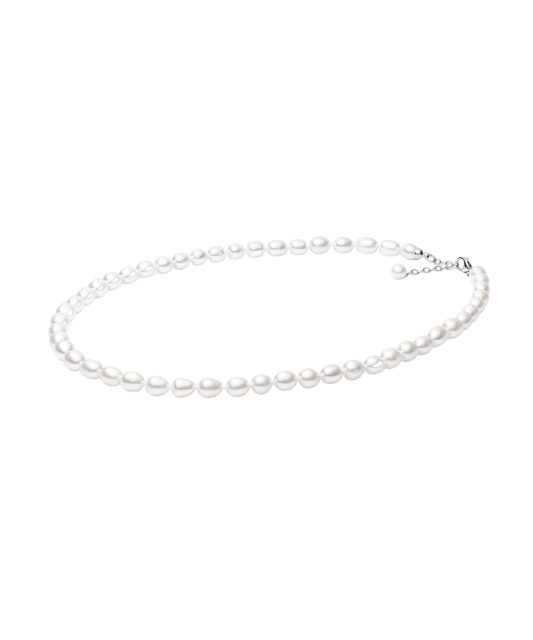 Pearl necklaces with sterling silver