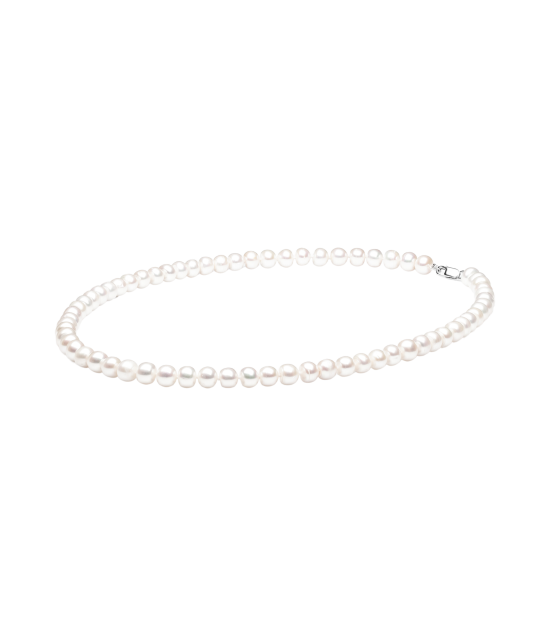 Pearl necklaces with sterling silver