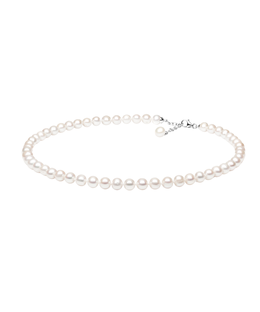 Pearl necklaces with silver