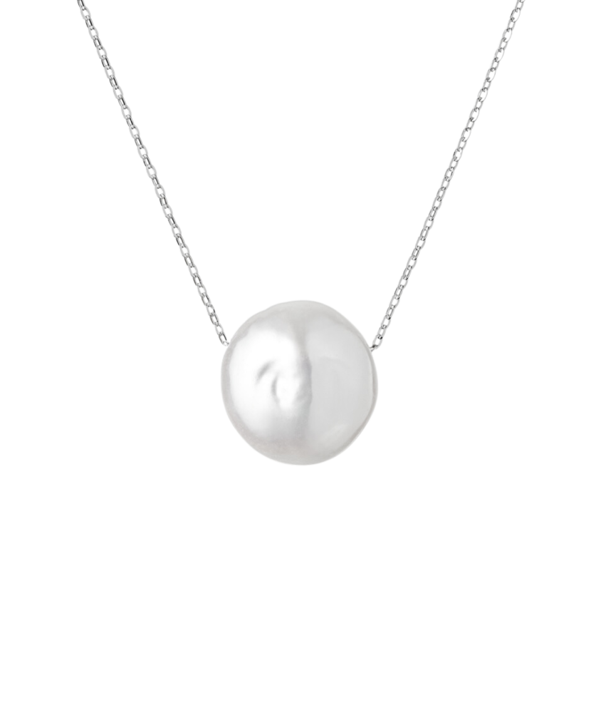 Sterling silver chain with pearl pendant