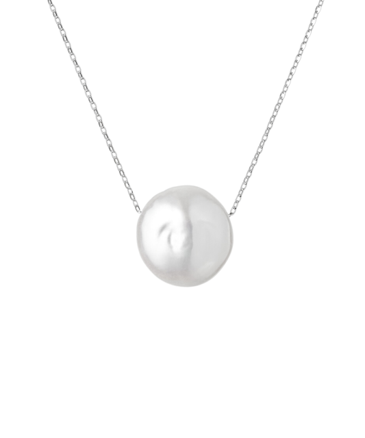Sterling silver chain with pearl pendant