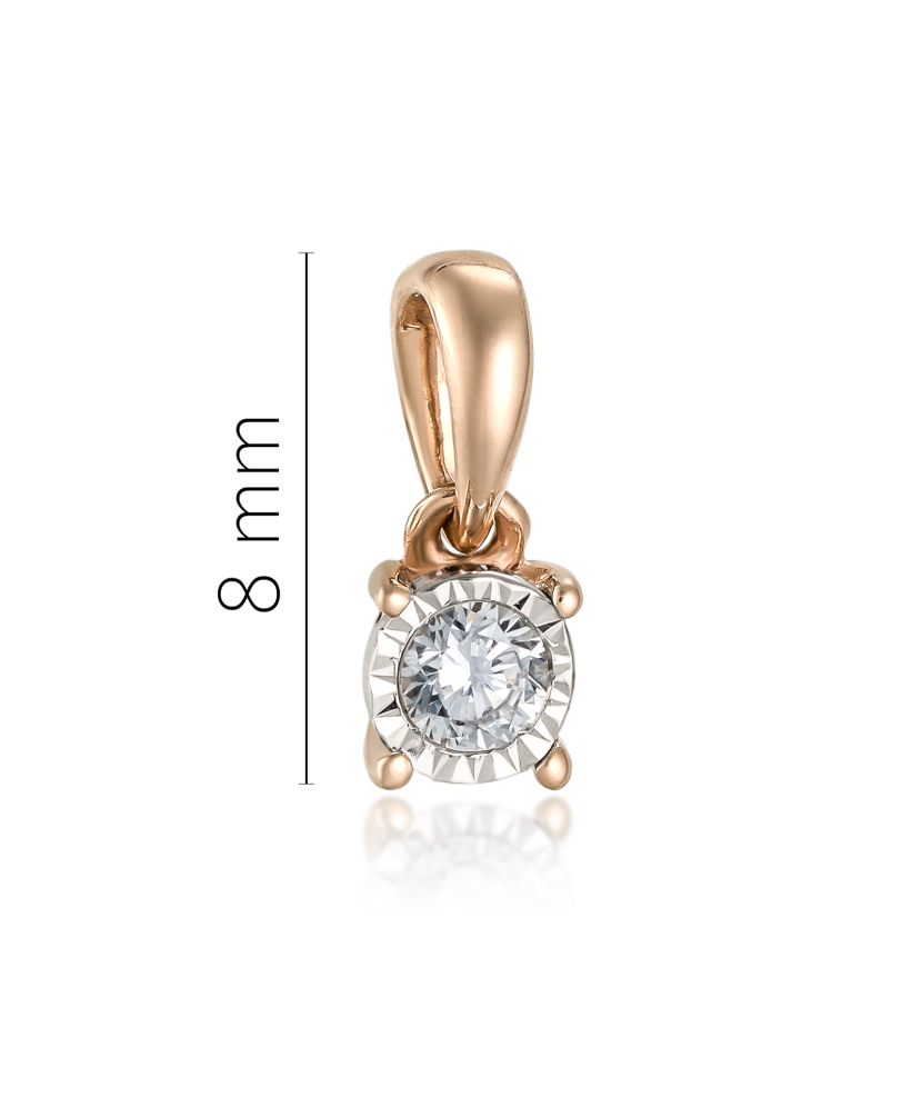 Gold pendant with diamond