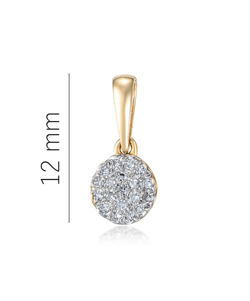 Yellow Gold pendant with diamonds