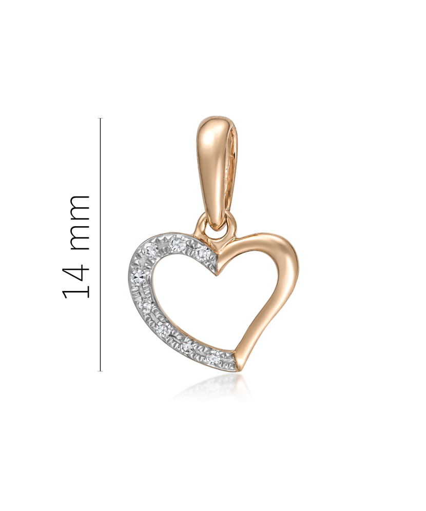 Gold pendant with diamonds