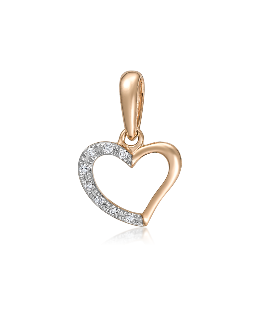 Gold pendant with diamonds
