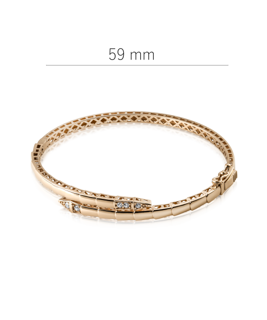 Gold bracelet with zircons