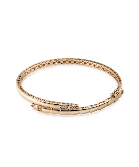 Gold bracelet with zircons